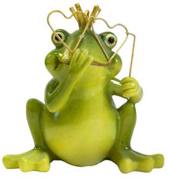 2er Set Lustiger Frosch mit Kussmund oder Brille mittel ca. 12 cm - Dekofigur